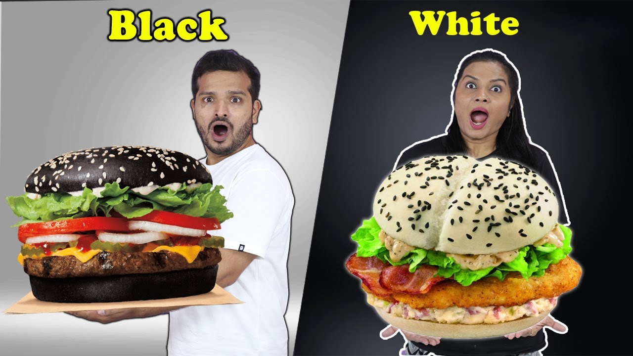 Black Vs White Food Eating Challenge | Food Challenge India | Hungry Birds